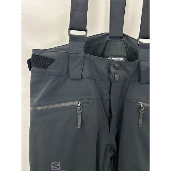 Salomon Men's Size Large Primaloft Snow Overalls Jumpsuits Black - Picture 15 of 16